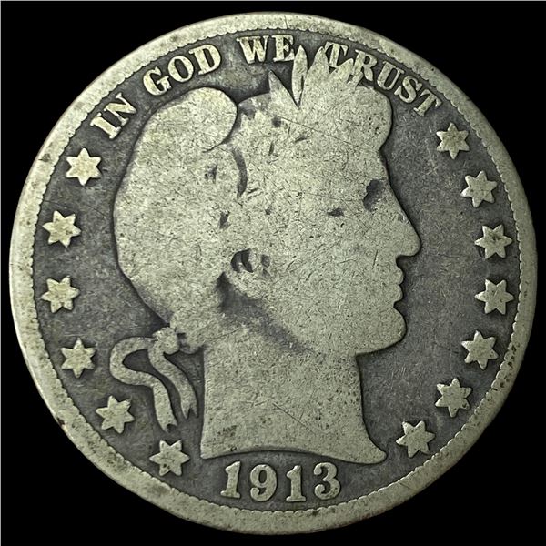 1913 Barber Half Dollar LIGHTLY CIRCULATED