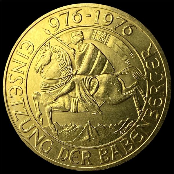 1976 Austria Gold 1000 Schilling Babenberger  GEM BU