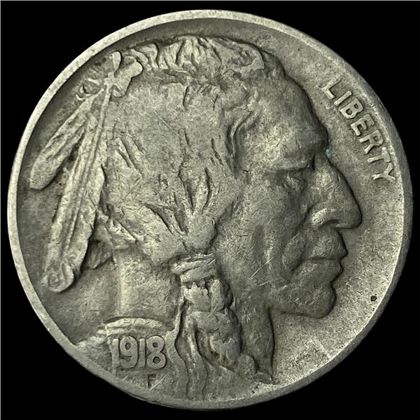 1918-D Buffalo Nickel CLOSELY UNCIRCULATED