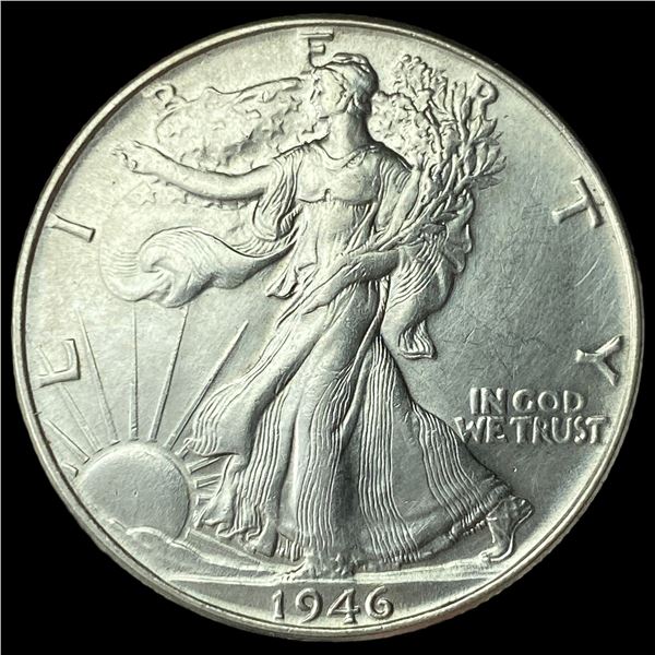 1946 Silver Walking Liberty Half Dollar GEM  BU