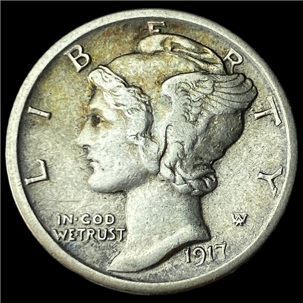 1917-S Silver Mercury Dime CLOSELY  UNCIRCULATED