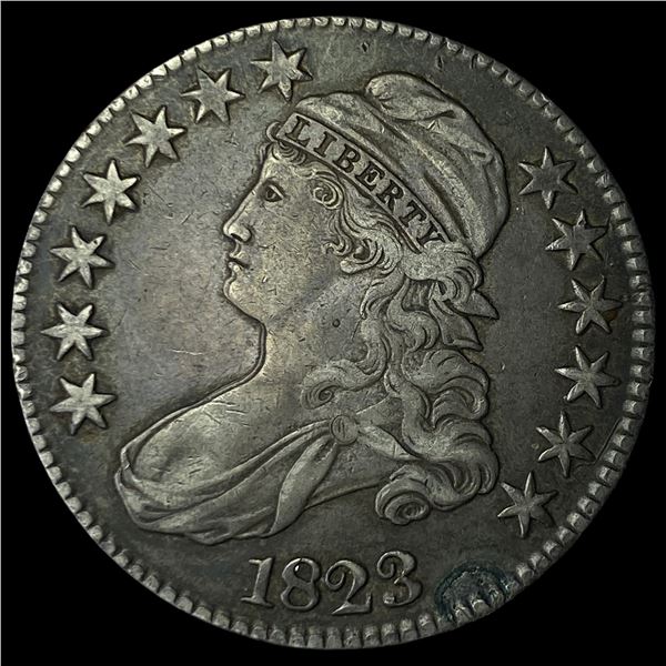 1823 Capped Bust Half Dollar NEARLY  UNCIRCULATED