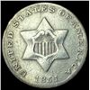 Image 1 : 1851 Silver Three-Cent Piece CLOSELY  UNCIRCULATED