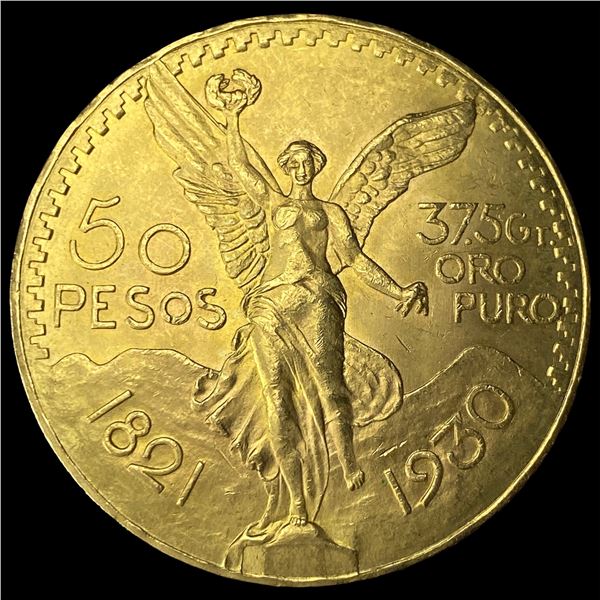 1930 Mexico Gold 50 Pesos UNCIRCULATED
