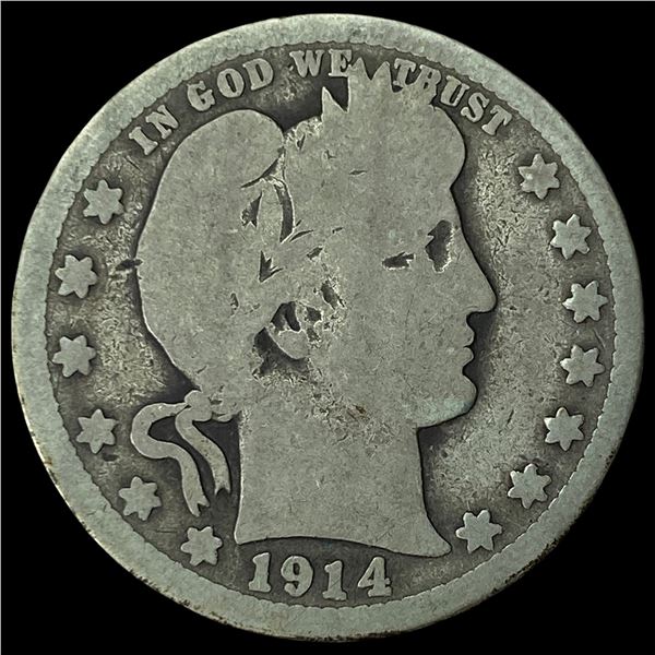1914 Silver Barber Half Dollar NICELY  CIRCULATED