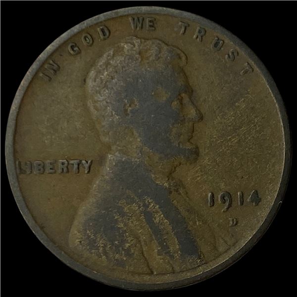 1914-D Lincoln Wheat Cent NEARLY UNCIRCULATED