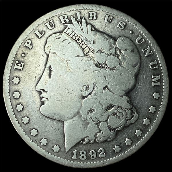 1892 Silver Morgan Dollar LIGHTLY CIRCULATED