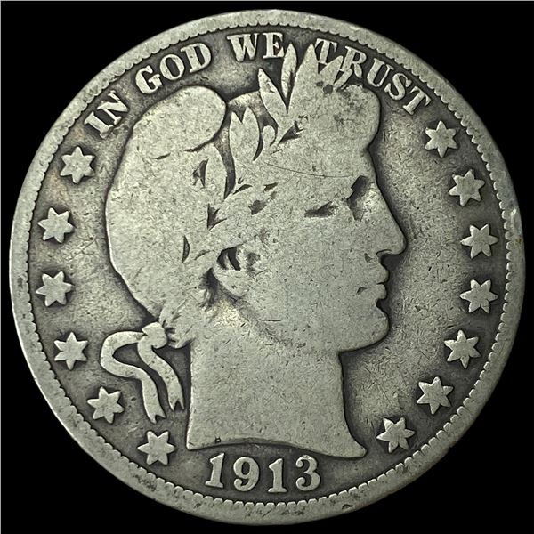 1913 Barber Half Dollar LIGHTLY CIRCULATED