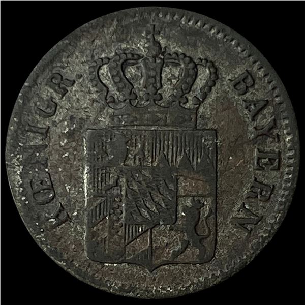 1841 Bavaria 1 Kreuzer NEARLY UNCIRCULATED