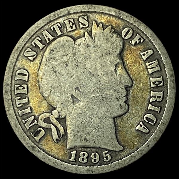1895-S Silver Barber Dime NICELY CIRCULATED