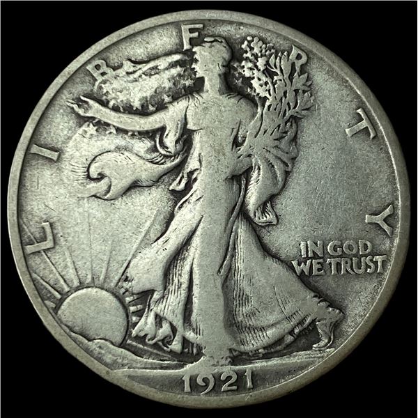1921-D Silver Walking Liberty Half Dollar  LIGHTLY CIRCULATED