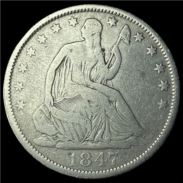 1847-O Silver Half Dollar LIGHTLY CIRCULATED