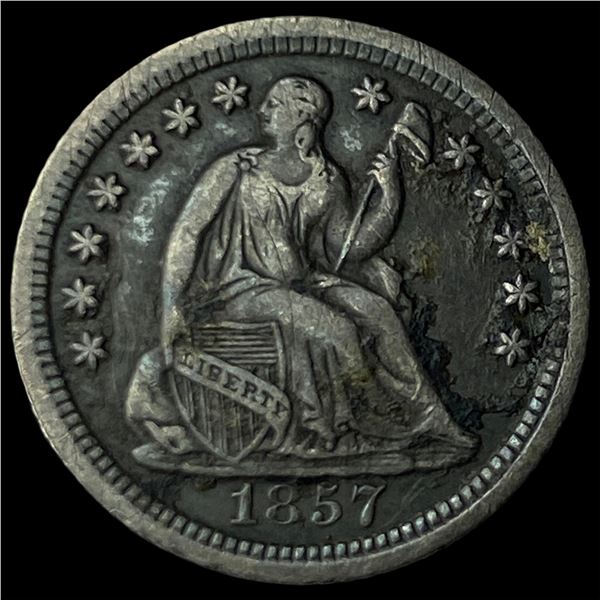 1857-O Silver Half Dime NEARLY UNCIRCULATED