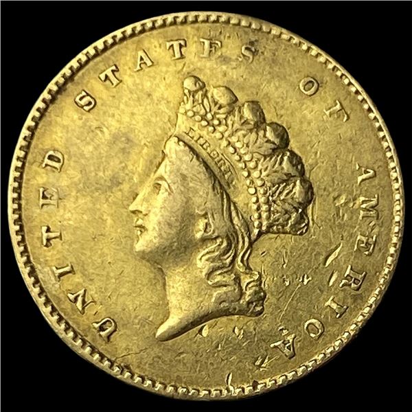 1855 Gold $1 Indian Princess Head Type 2  CLOSELY UNCIRCULATED