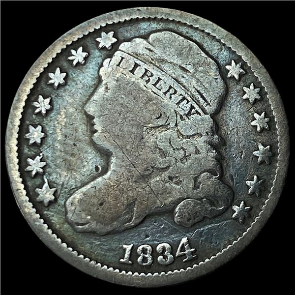 1834 Capped Bust Dime LIGHTLY CIRCULATED