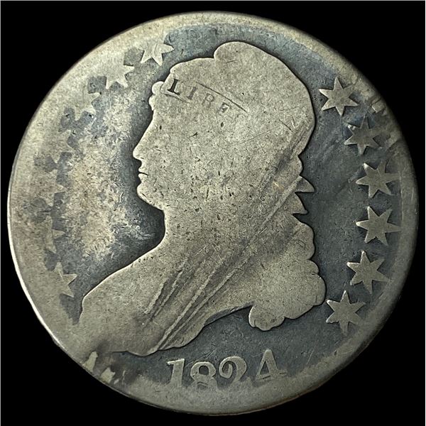 1824 Capped Bust Half Dollar NICELY  CIRCULATED