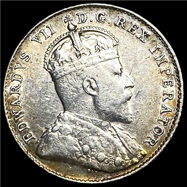 1910 Canada Silver 10 Cents CHOICE AU
