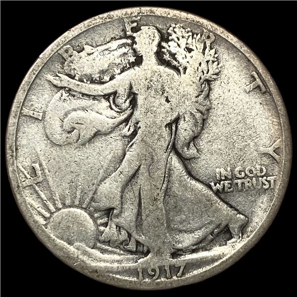1917-S Silver Walking Liberty Half Dollar  LIGHTLY CIRCULATED