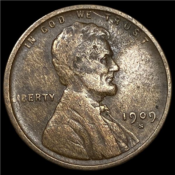 1909-S Lincoln Wheat Cent CLOSELY  UNCIRCULATED
