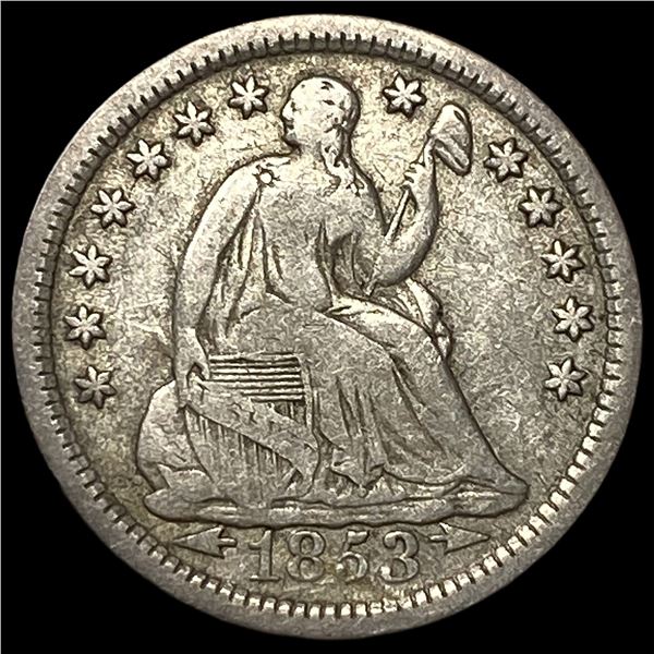 1853 Arrows Seated Liberty Half Dime NEARLY  UNCIRCULATED