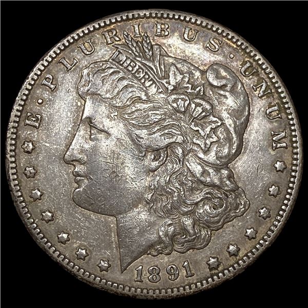 1891-CC Silver Morgan Dollar NEARLY  UNCIRCULATED