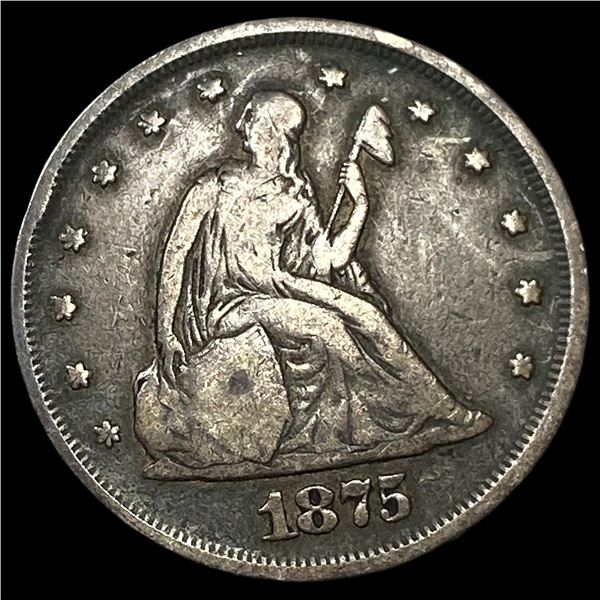 1875 Seated Liberty Twenty Cents LIGHTLY  CIRCULATED
