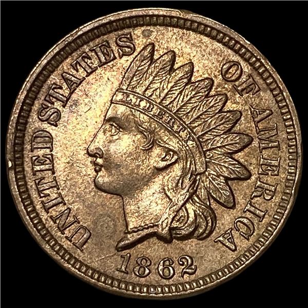 1862 Copper-Nickel Indian Head Cent CHOICE BU
