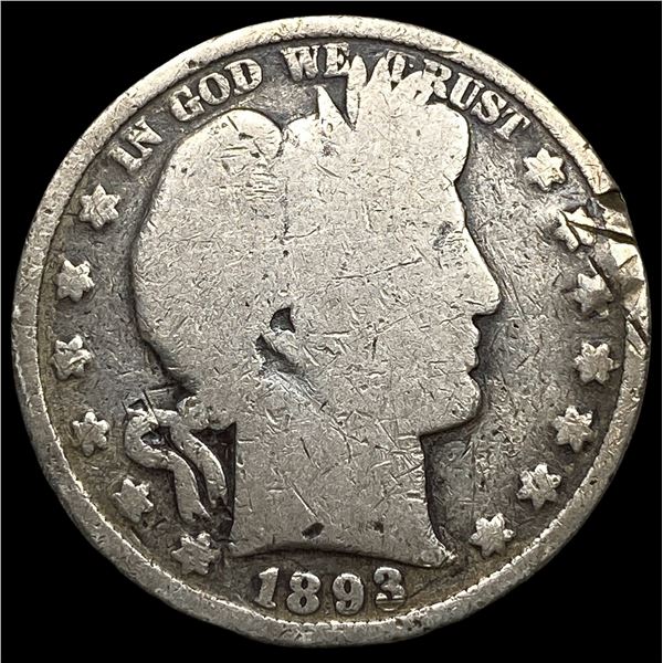 1893-O Silver Barber Half Dollar NICELY  CIRCULATED