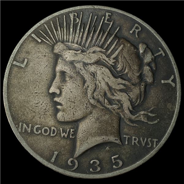 1935 Silver Peace Dollar NEARLY UNCIRCULATED