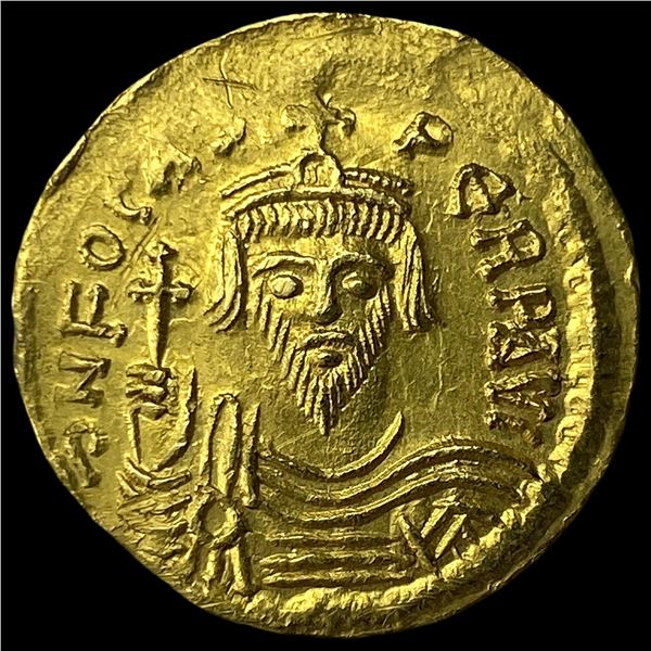 Byzantine Empire Gold Solidus of Emperor  Phocas 602-610 AD. CHOICE AU