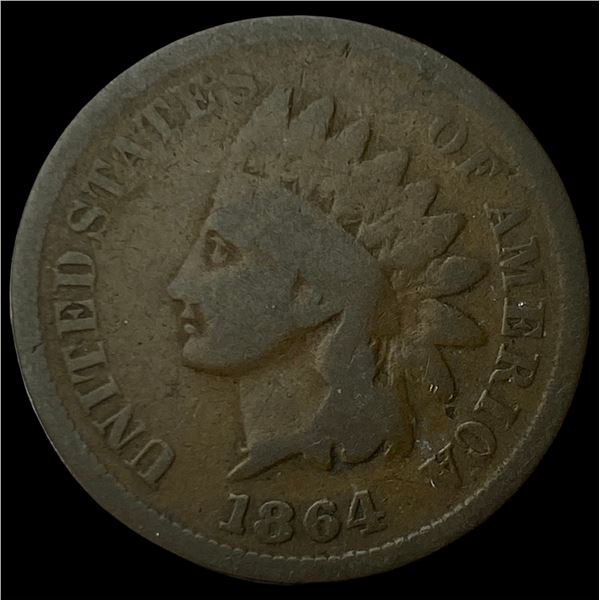 1864 Bronze Indian Head Cent NICELY  CIRCULATED