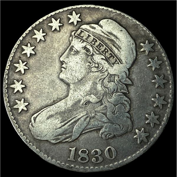 1830 Capped Bust Half Dollar LIGHTLY  CIRCULATED