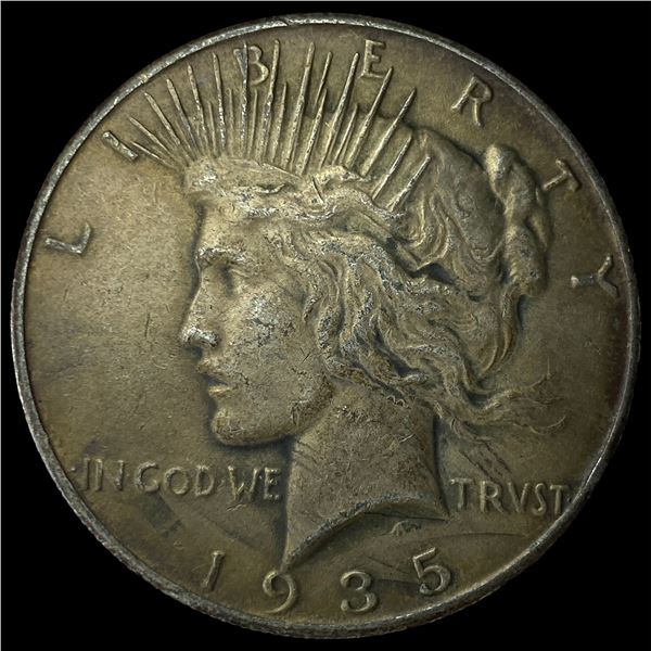 1935 Silver Peace Dollar CLOSELY UNCIRCULATED