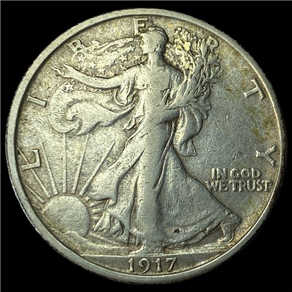 1917-S Silver Walking Liberty Half Dollar  NEARLY UNCIRCULATED