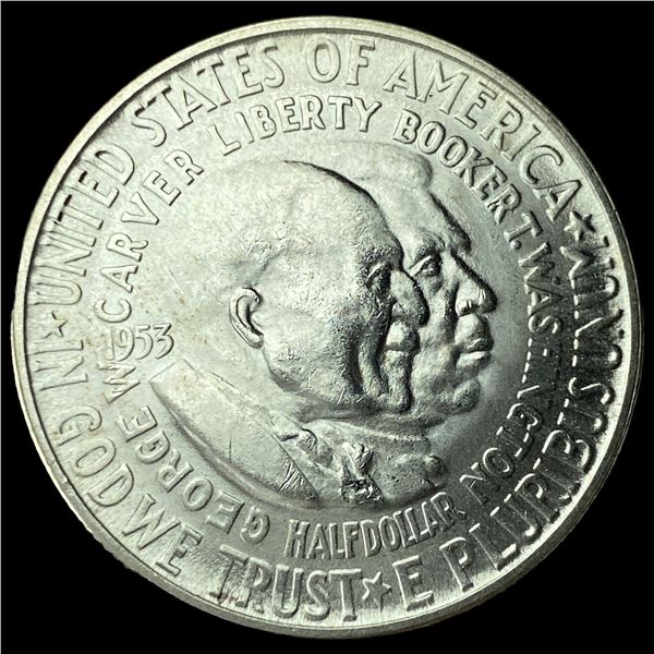 1953-S Silver Half Dollar Booker T.  Washington/Carver GEM BU