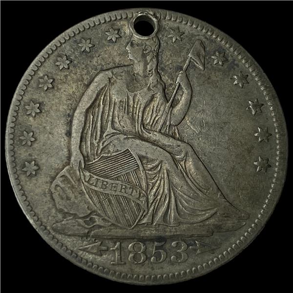 1853 Arrows Seated Liberty Half Dollar HIGH  GRADE