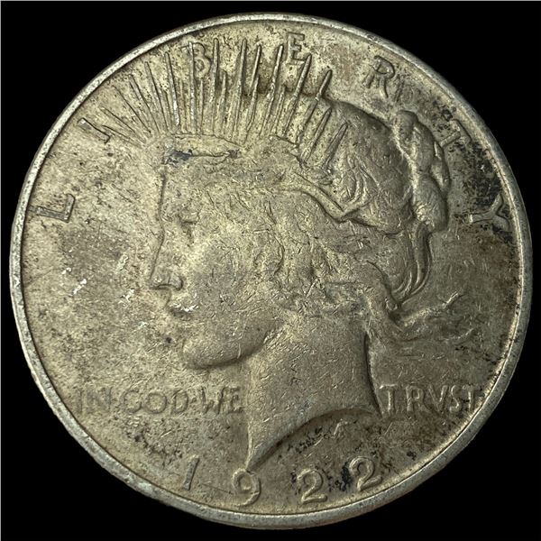1922 Silver Peace Dollar NEARLY UNCIRCULATED
