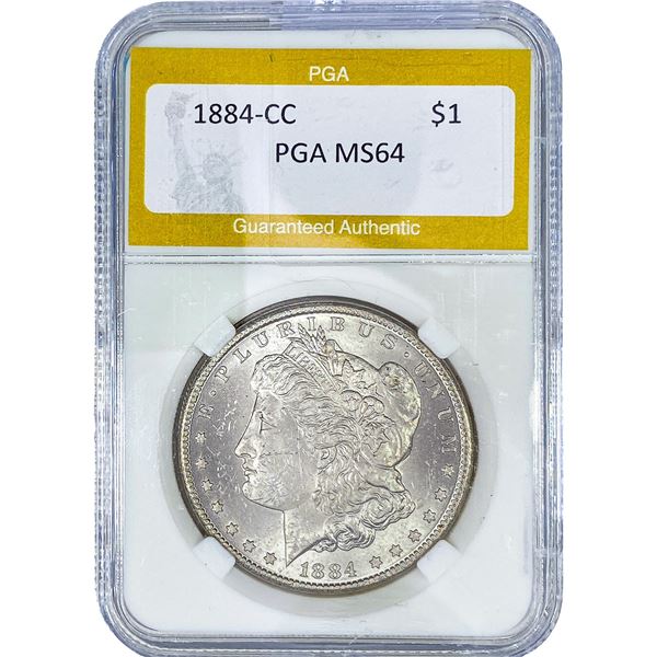 1884-CC Morgan Silver Dollar PGA MS64