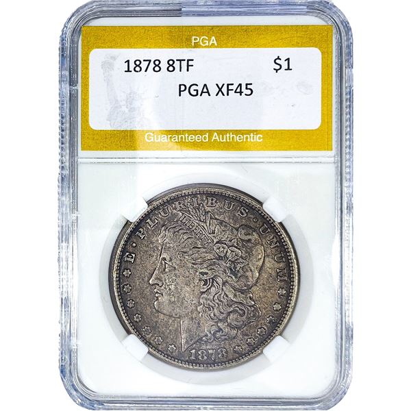 1878 8TF Morgan Silver Dollar PGA ZF45