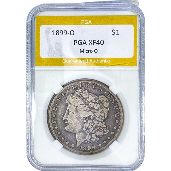 1899-O Morgan Silver Dollar PGA XF40 Micro O