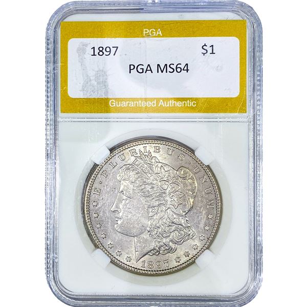 1897 Morgan Silver Dollar PGA MS64