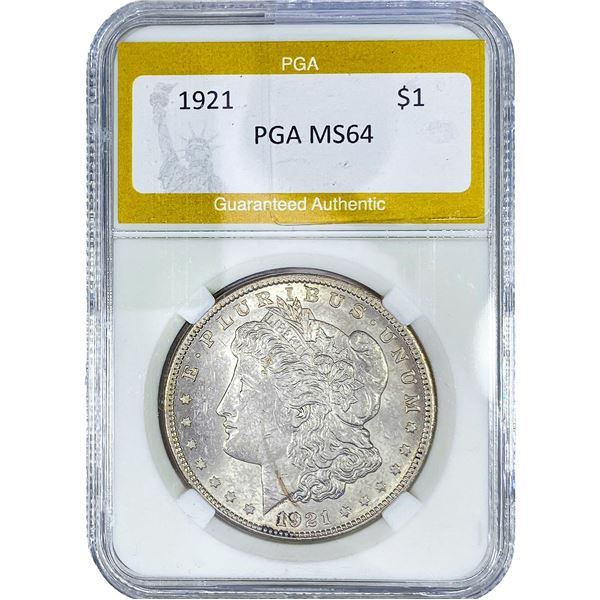 1921 Morgan Silver Dollar PGA MS64