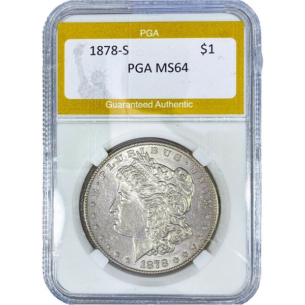 1878-S Morgan Silver Dollar PGA MS64