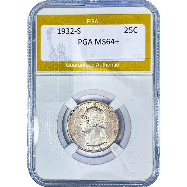 1932-S Washington Silver Quarter PGA MS64+