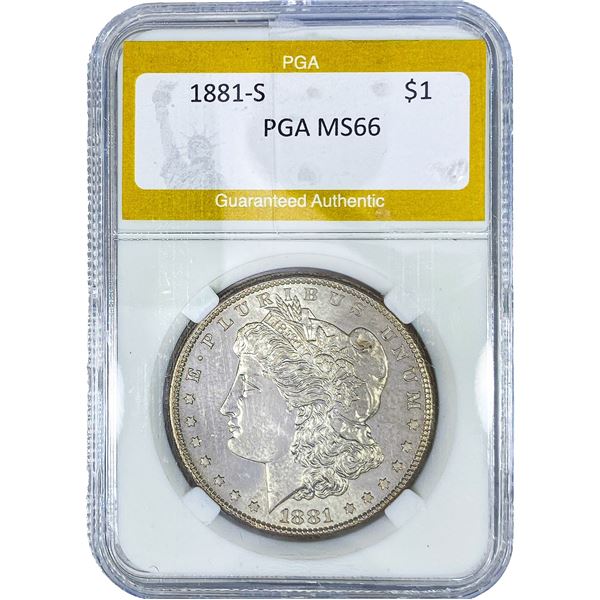 1881-S Morgan Silver Dollar PGA MS66
