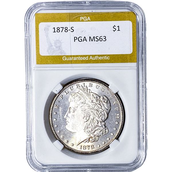 1878-S Morgan Silver Dollar PGA MS63