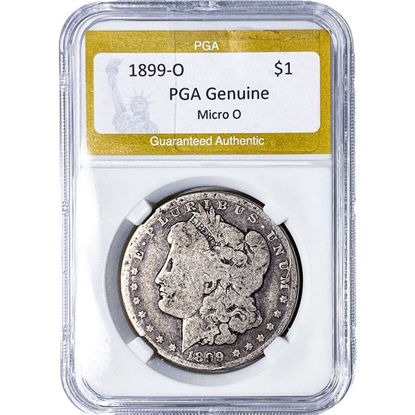 1899-O Morgan Silver Dollar PGA Genuine Micro O