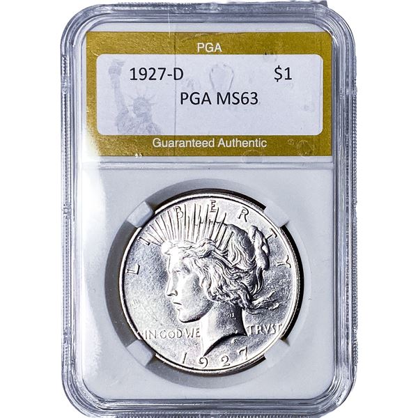 1927-D Silver Peace Dollar PGA MS63