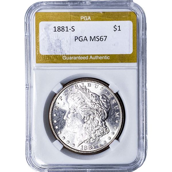 1881-S Morgan Silver Dollar PGA MS67