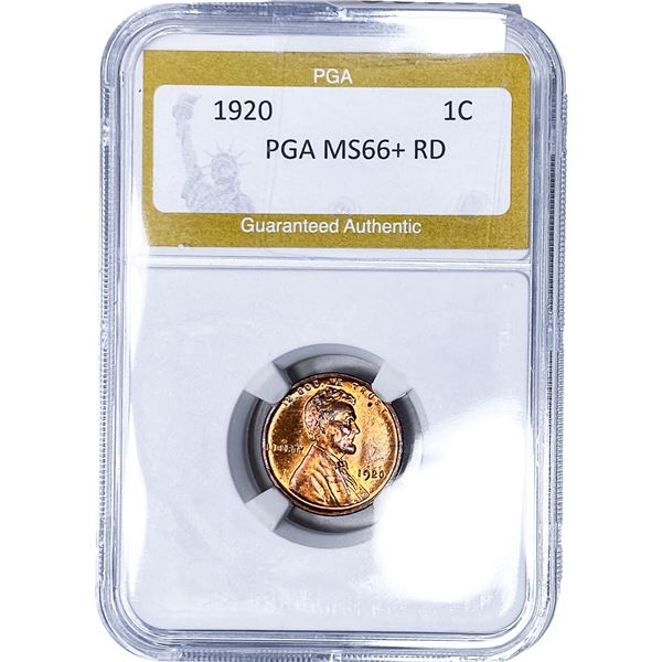 1920 Wheat Cent PGA MS66+ RD